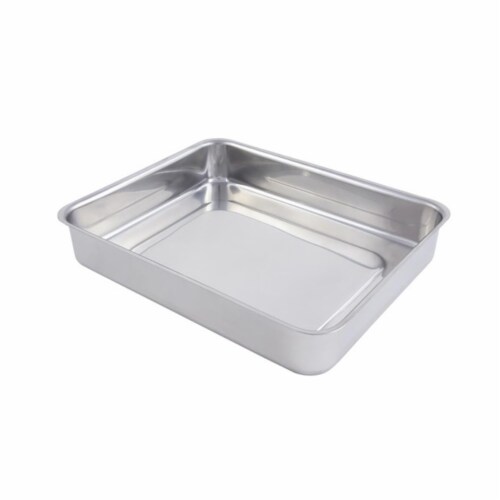 Bon Chef 60016 11.62 x 9.37 x 2.12 in. Cucina Stainless Steel Small Food Pan No Handles, 3 qu Perspective: front
