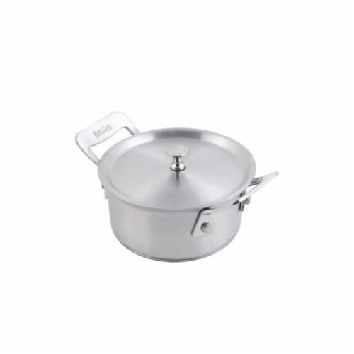Bon Chef 60021 4.87 in. dia. in. Cucina Round Side Dish with Lid & Induction Bottom, 11 oz Perspective: front