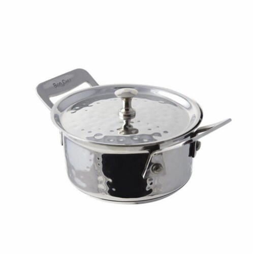 Bon Chef 60021HF 4.87 in. dia. Cucina Round Side Dish Hammer with Lid Perspective: front