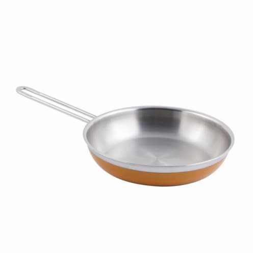 Bon Chef 60308ORANGE 11 x 2.12 in.Classic Country French Collection Saute 2 quart Pan & Skill Perspective: front