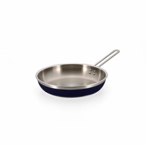 Bon Chef 11.75x2.37 in. Classic Country French Collection Saute 3qt Pan - Cobalt Blue Perspective: front