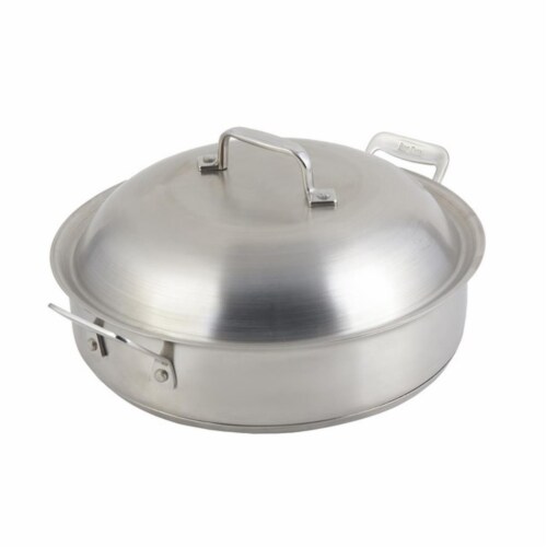 Bon Chef 60001 11.18 in. dia.Cucina Saute Use with Lid & Induction Bottom, 4 quart Perspective: front
