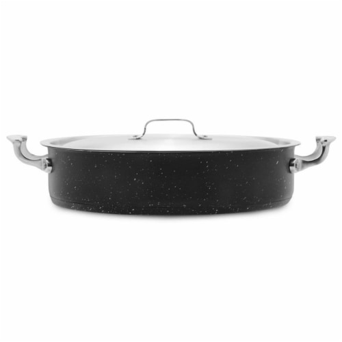 Bon Chef 60032GALAXY 9 qt Hotstone Galaxy Cucina Pot with Cover - Induction Bottom Perspective: front