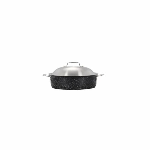 Bon Chef 60001GALAXY 4 qt Hotstone Galaxy Cucina Saut Use with Lid - Induction Bottom Perspective: front