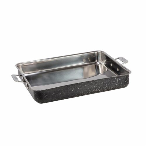 Bon Chef 60012CLDGALAXY 5 qt Hotstone Galaxy Cucina Large Square Pan - Induction Bottom Perspective: front