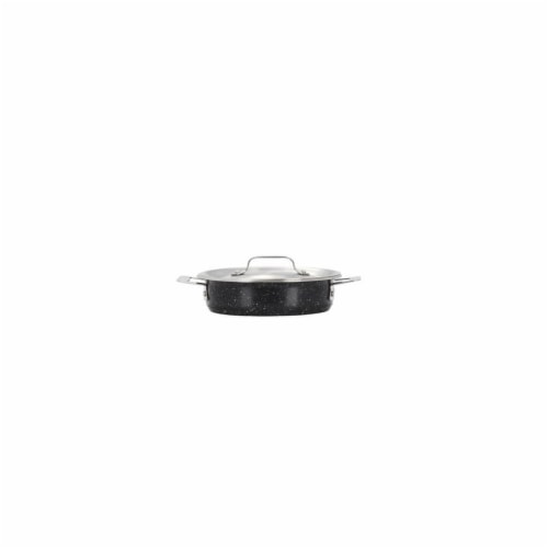 Bon Chef 60022GALAXY 1 qt 24 oz Hotstone Galaxy Cucina Round Casserole with Lid - Induction B Perspective: front