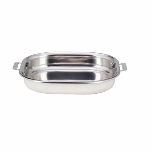 Bon Chef 60023CLDDESERT 5 qt Hotstone Desert Cucina Oblong Pan with Lid - Induction Bottom Perspective: front