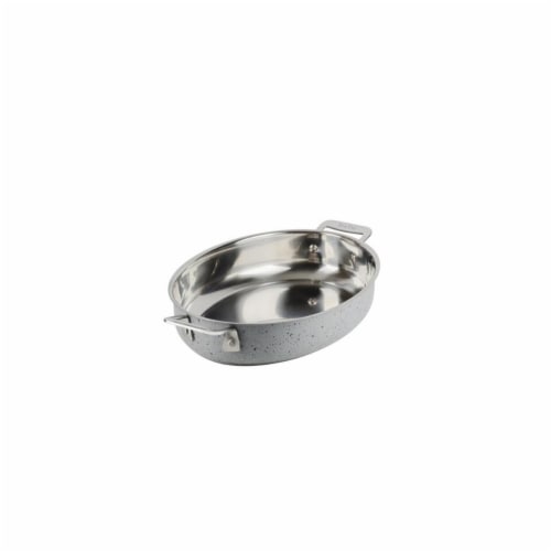 Bon Chef 60019STARLIGHT 48 oz Hotstone Starlight Cucina Oval Augratin - Induction Bottom Perspective: front