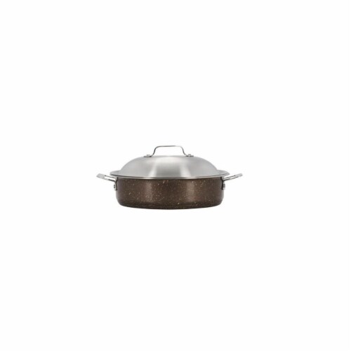Bon Chef 60001COFFEE 4 qt Hotstone Coffee Cucina Saut Use with Lid - Induction Bottom Perspective: front