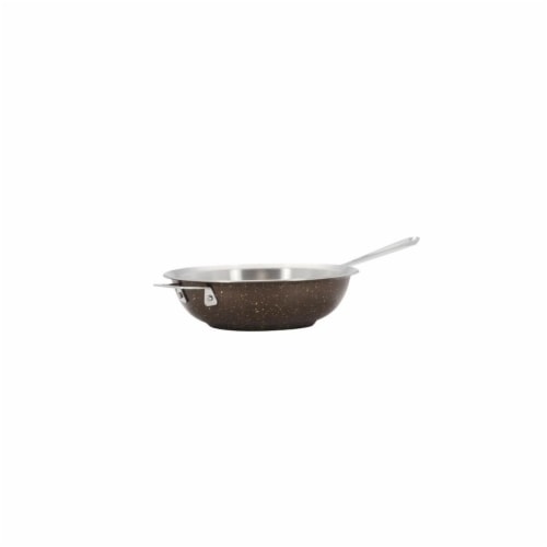 Bon Chef 60008COFFEE 12 in. Hotstone Coffee Cucina Chefs Pan with Lid - Induction Bottom Perspective: front