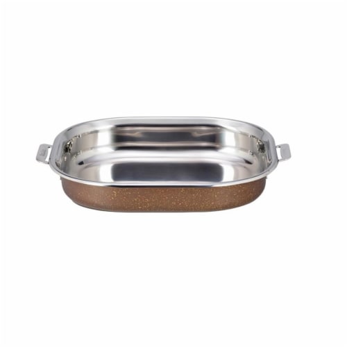 Bon Chef 60023CLDCOFFEE 5 qt Hotstone Coffee Cucina Oblong Pan with Lid - Induction Bottom Perspective: front
