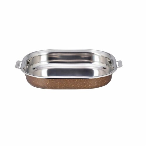 Bon Chef 60023CLDCOFFEE 5 qt Hotstone Coffee Cucina Oblong Pan with Lid - Induction Bottom Perspective: front