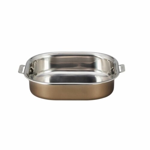 Bon Chef 60004CLDTAUPE Hotstone Taupe Cucina French Oven with Lid - Induction Bottom Perspective: front