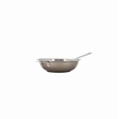 Bon Chef 60008TAUPE 12 in. Hotstone Taupe Cucina Chefs Pan with Lid - Induction Bottom Perspective: front