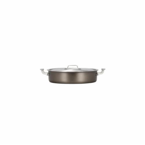 Bon Chef 60030TAUPE 6 qt Hotstone Taupe Cucina Pot with Cover - Induction Bottom Perspective: front