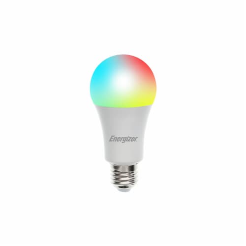 Energizer Connect Smart LED Bulb White and Multi-Color A19 (EAC2-1002-RGB) ENRGA19RGBWHT Perspective: front