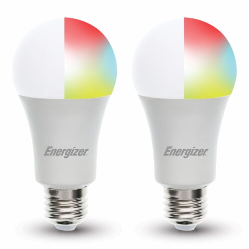 A19 800-Lumen Smart Wi-Fi Single White and LED Bulbs (2 Pack) Perspective: front