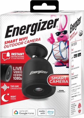 Energizer® Smart Wi-Fi 1080p Outdoor Camera - Black Perspective: front