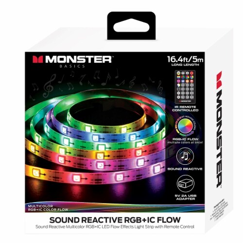 Jem Accessories Monster Basics Sound Reactive RGB + IC Flow LED Light Perspective: front