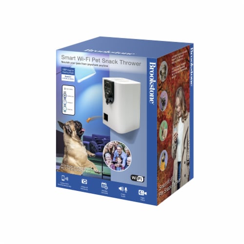 Bytech Brookstone® Smart Wi-Fi Pet Snack Thrower Perspective: front