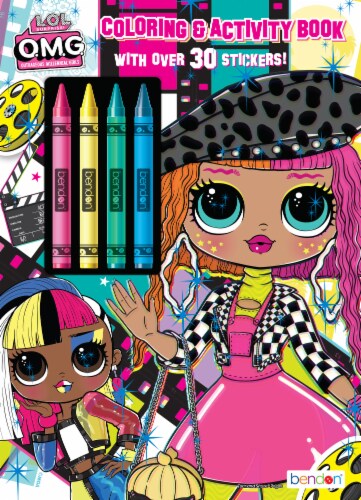 Bendon LOL Surprise Coloring & Activity Book With Crayons Perspective: front