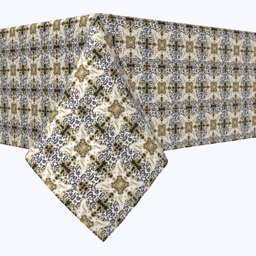 Square Tablecloth, 100% Polyester, 90x90", Golden Leopard, 1 Product ...