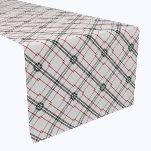 Table Runner, 100% Polyester, 12x72", Red & Black Fashion Plaid, 1 ...