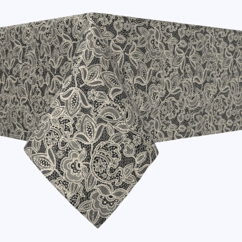 Square Tablecloth, 100% Polyester, 90x90", Vintage Deco Lace, 1 Product ...