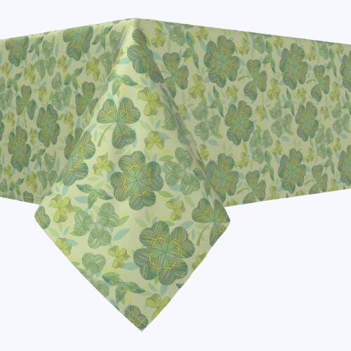 Square Tablecloth, 100% Polyester, 60x60", Botanical Celtic Floral Perspective: front
