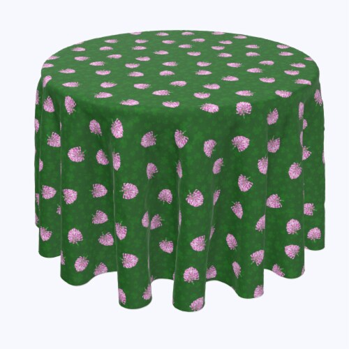Round Tablecloth, 100% Polyester, 120" Round, Irish Bloom Green, 1 ...