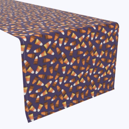 Table Runner, 100% Polyester, 12x72", 3D Candy Corn Perspective: front