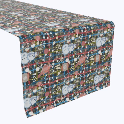 Table Runner, 100% Polyester, 12x72", Christmas Weave Love Perspective: front