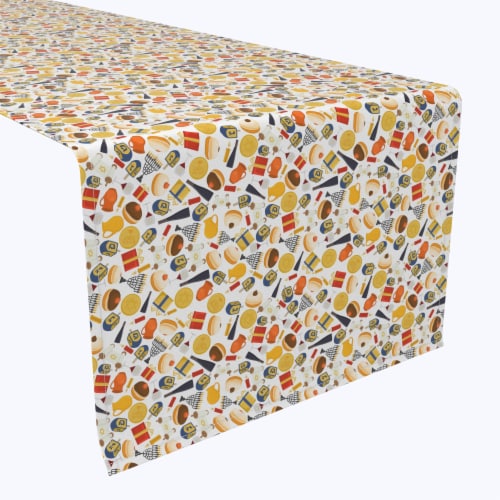 Table Runner, 100% Polyester, 12x72 , Hanukkah Celebration Essentials Perspective: front