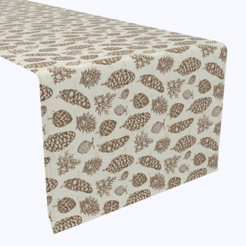Table Runner, 100% Polyester, 12x72 , Vintage Winter Pines Perspective: front