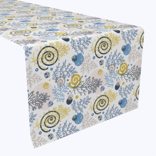 Table Runner, 100% Polyester, 12x72", Winter Swirls and Twirls Perspective: front