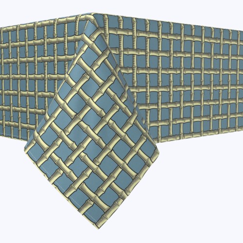 Square Tablecloth, 100% Polyester, 54x54 , Bamboo Cane Lattice, 54 x 54 ...
