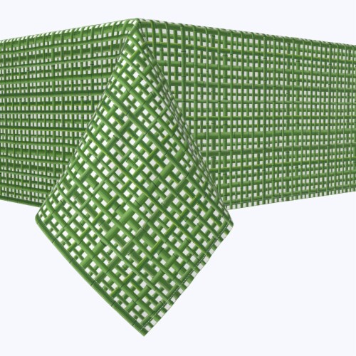 Square Tablecloth, 100% Polyester, 54x54 , Bamboo Green Grid Fence, 54 ...