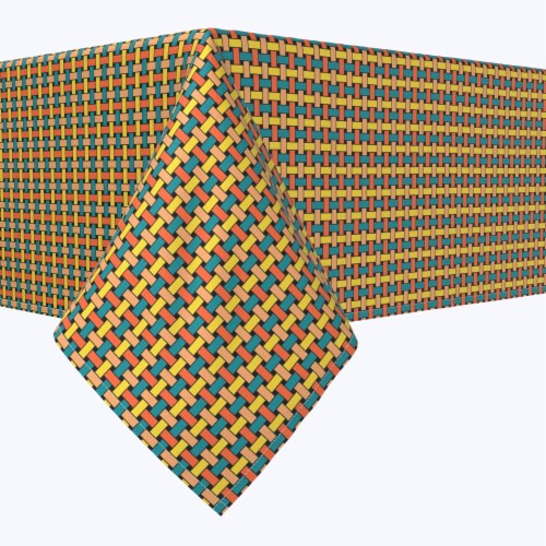 Square Tablecloth, 100% Polyester, 90x90", Colorful Geometric Lattice, 1 Product - Kroger