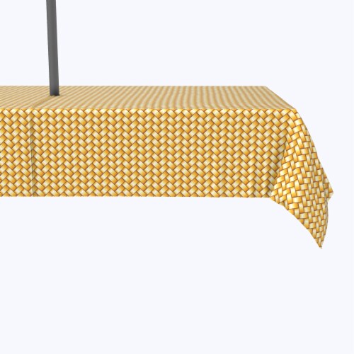 Water Repellent, Outdoor, 100% Polyester, 60x84", Gold Shine Basketwork Perspective: front