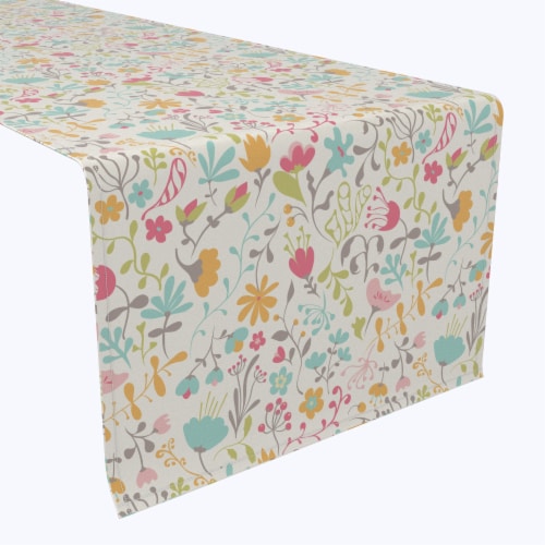 Table Runner, 100% Polyester, 12x72", Blooming Springs Perspective: front