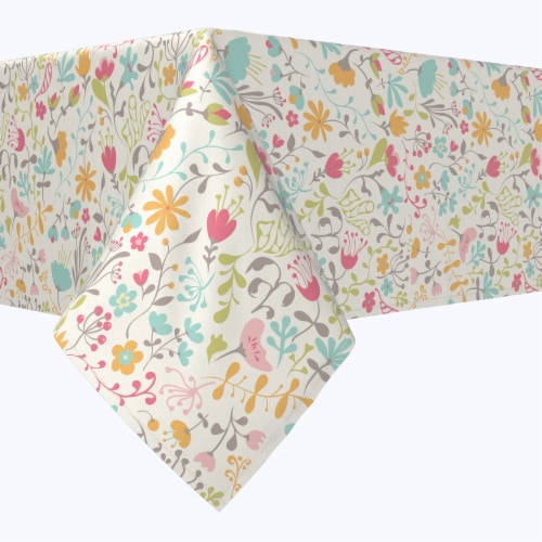Rectangular Tablecloth, 100% Polyester, 60x104", Blooming Springs Perspective: front
