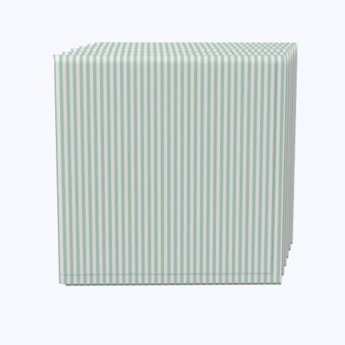 Napkin Set, 100% Polyester, Set of 4, 18x18 , Pinstripes, Celadon & White Perspective: front
