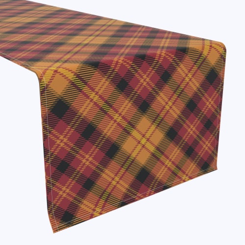 Table Runner, 100% Polyester, 12x72", Plaid, Fall Harvest Perspective: front