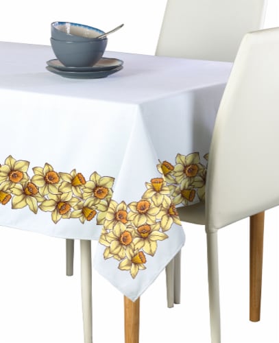Square Tablecloth 100 Polyester 70x70 Daffodil Garland 70 x 70 Fry s Food Stores
