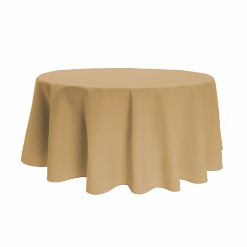 Round Tablecloth, 100% Polyester, 70 Round, Antique Gold, 70 Round - Kroger