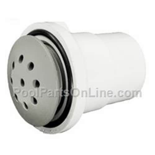 Waterway Plastics 670-2337 1 in. Spigot Top-Flow Straight Air Injector, Gray Perspective: front