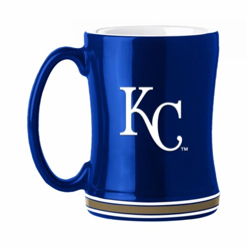 Logo 629314176 14 oz Sculpted Relief Team Color Kansas City Royals Coffee Mug Perspective: front