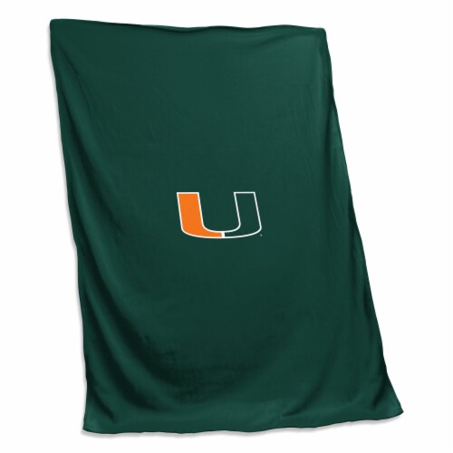 Miami Hurricanes Sweatshirt Blanket Perspective: front