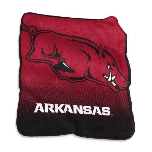 University of Arkansas Raschel Throw Blanket Perspective: front