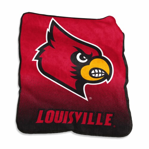 University of Louisville Raschel Throw Blanket Perspective: front